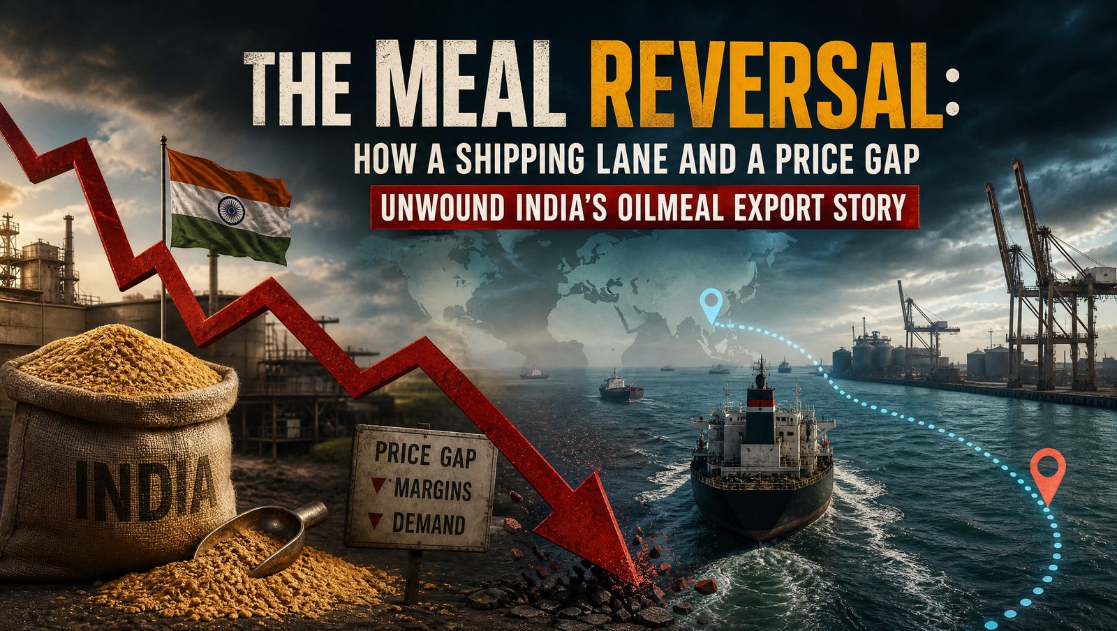 The Meal Reversal: How a Shipping Lane and a Price Gap Unwound India's Oilmeal Export Story
